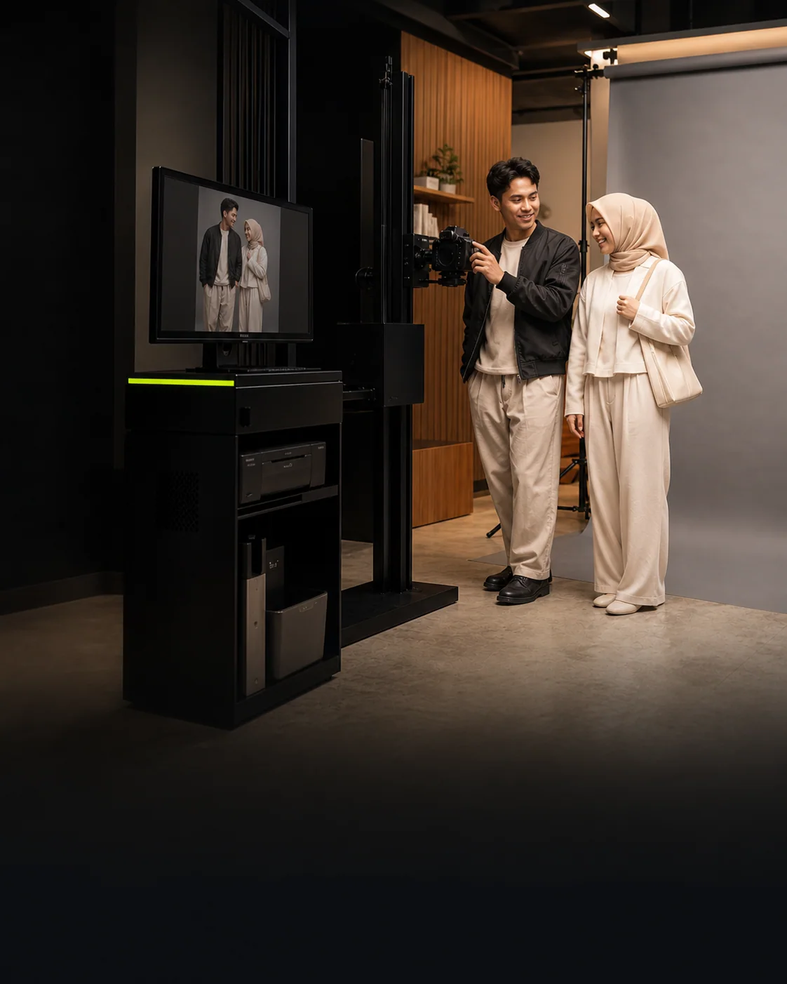 Visual konsep ruang Self Photo Studio SagaTech